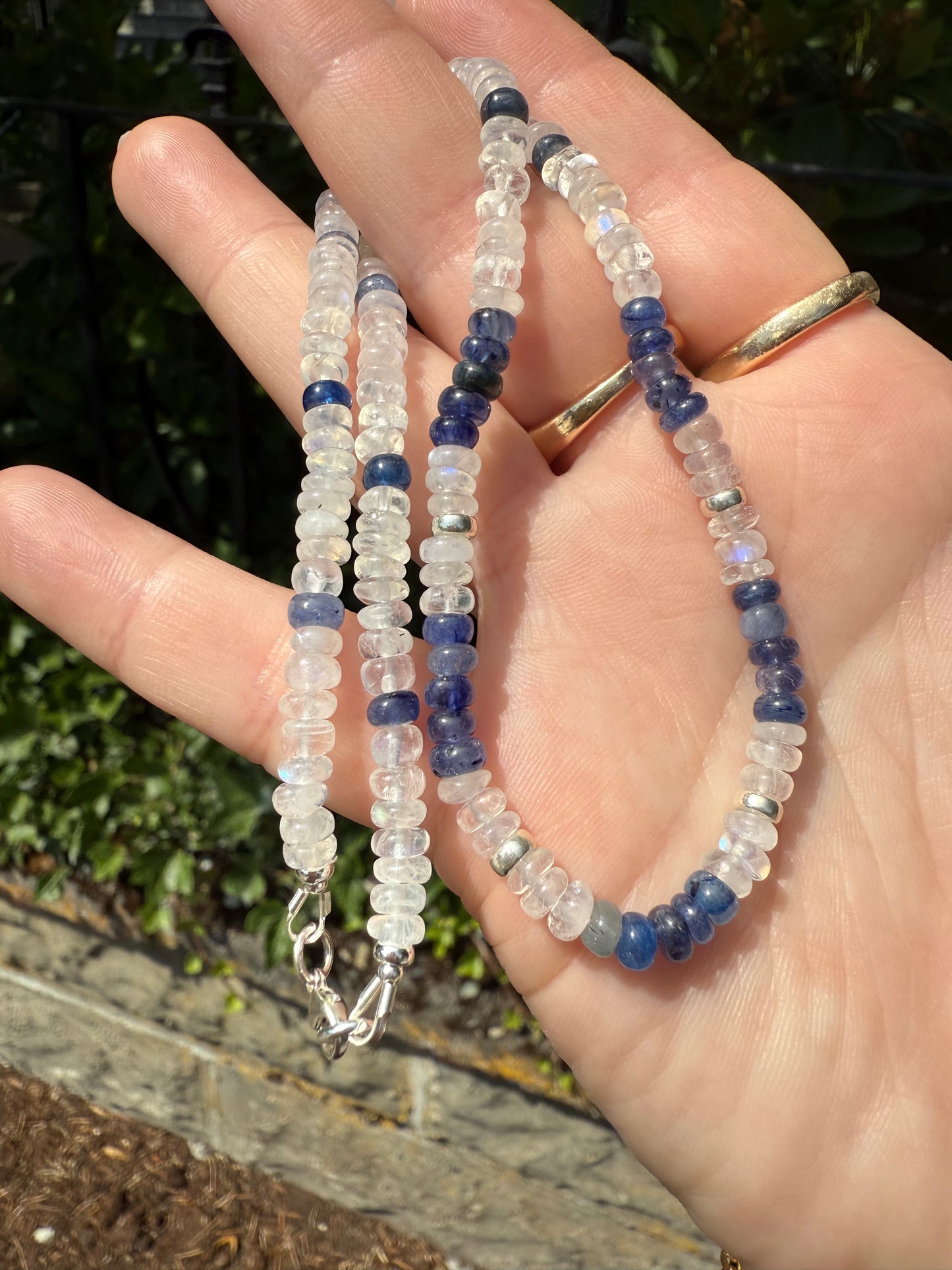 Sapphire and Moonstone Necklace
