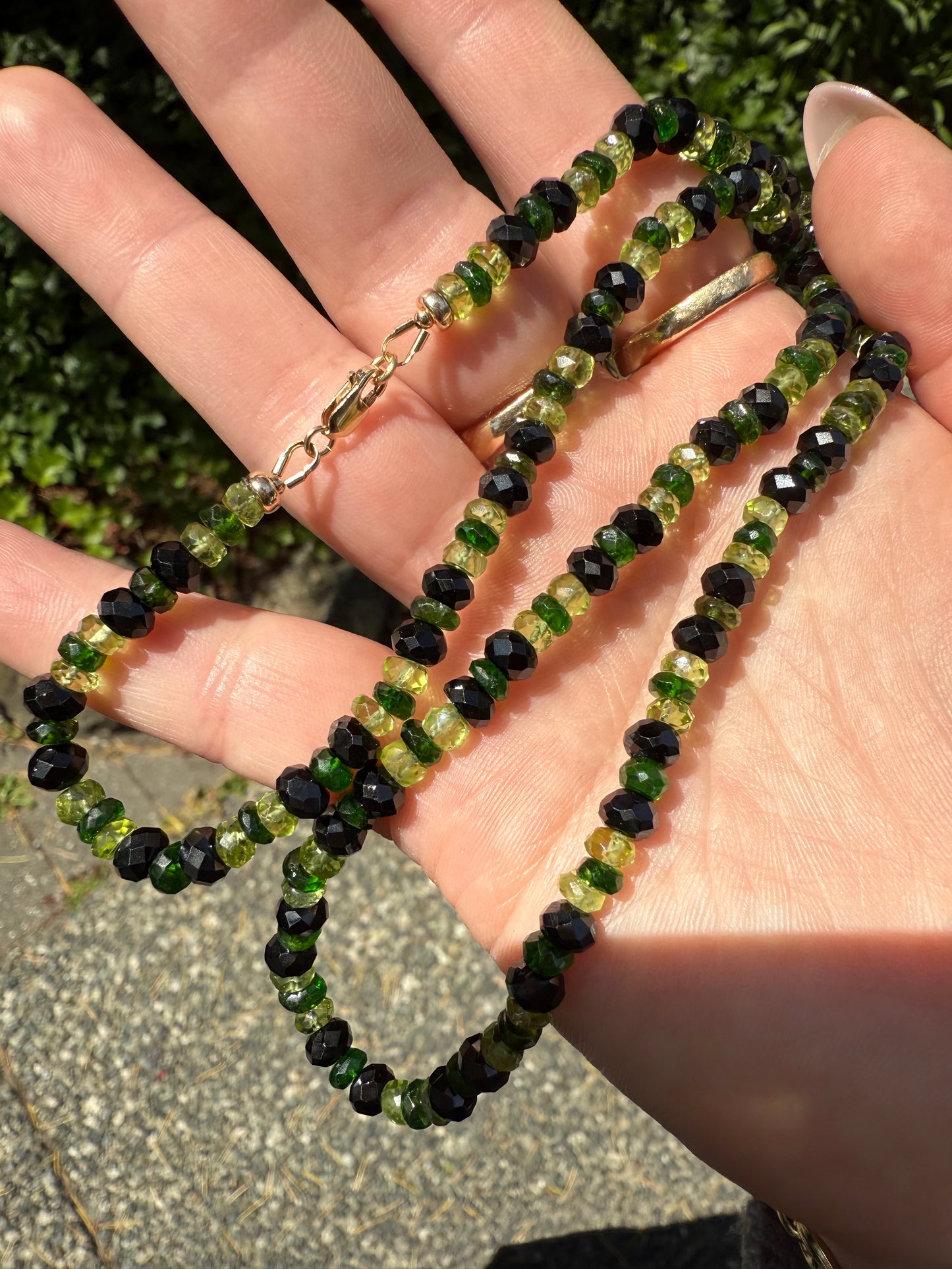 Gold & Green Necklace