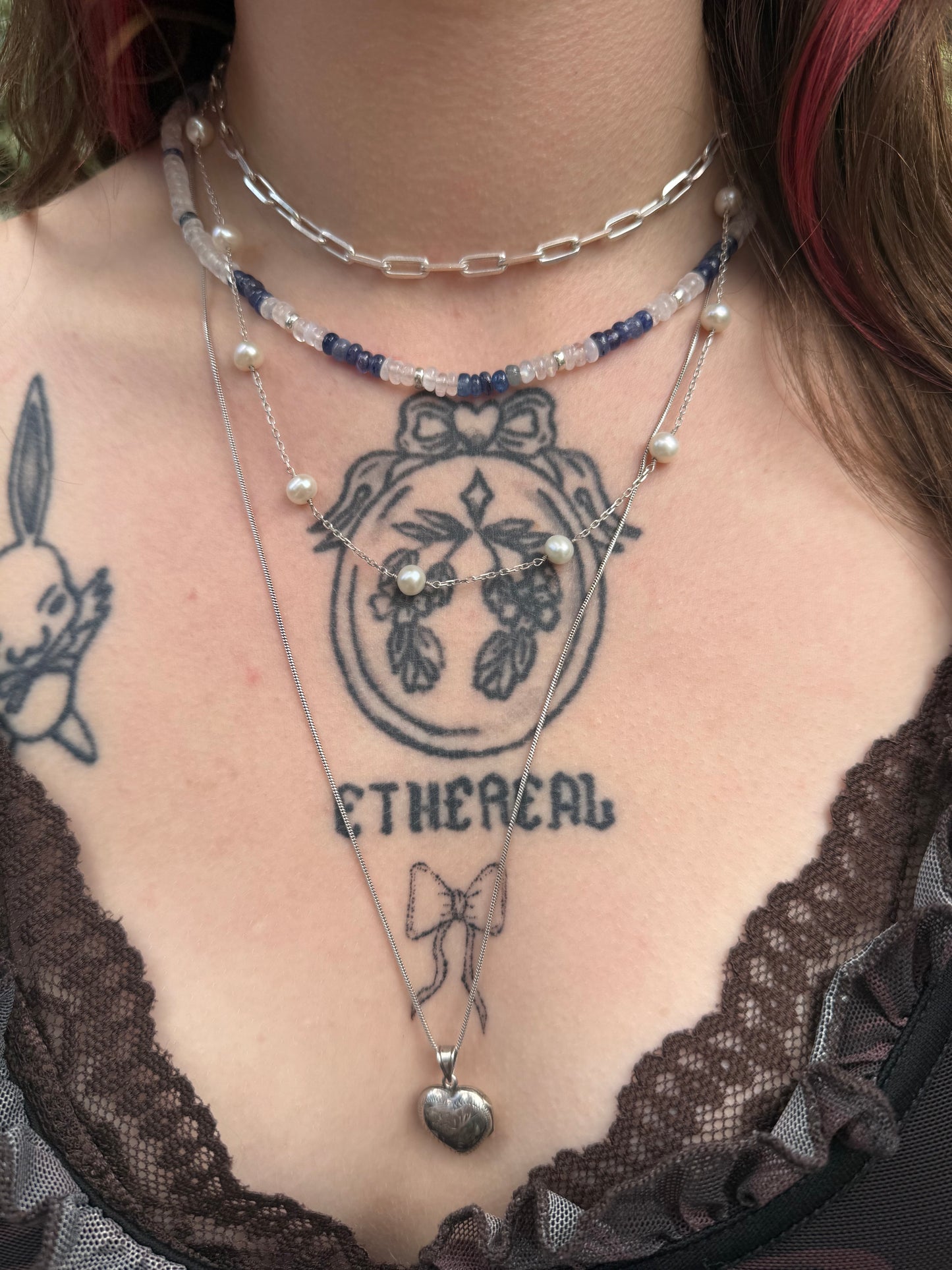 Sapphire and Moonstone Necklace