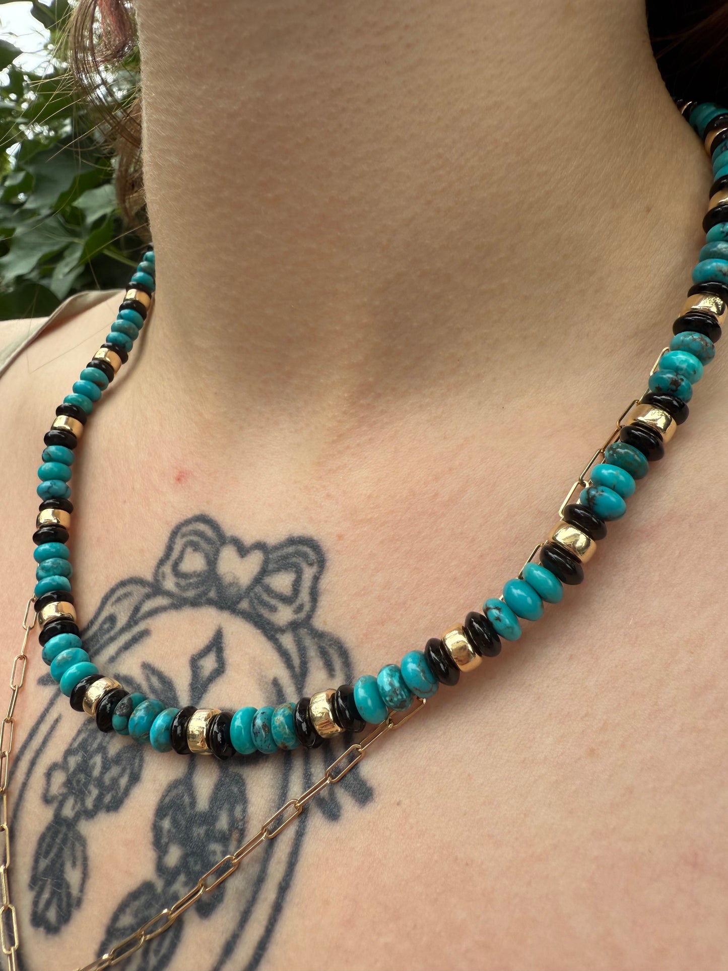 Onyx and Turquoise Necklace