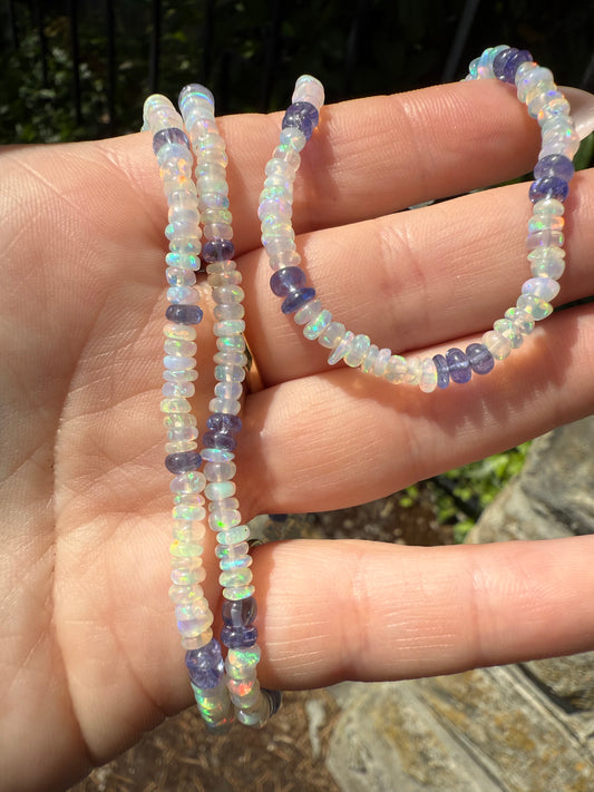 Opal and Tanzanite Necklace