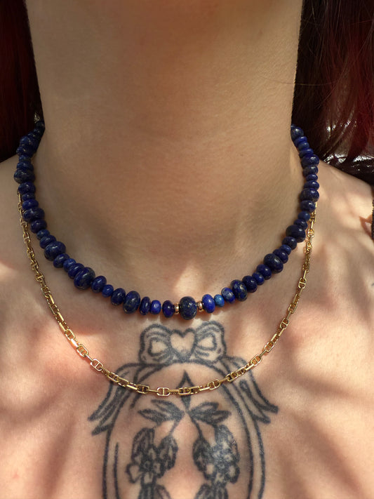 Lapis & Gold Necklace