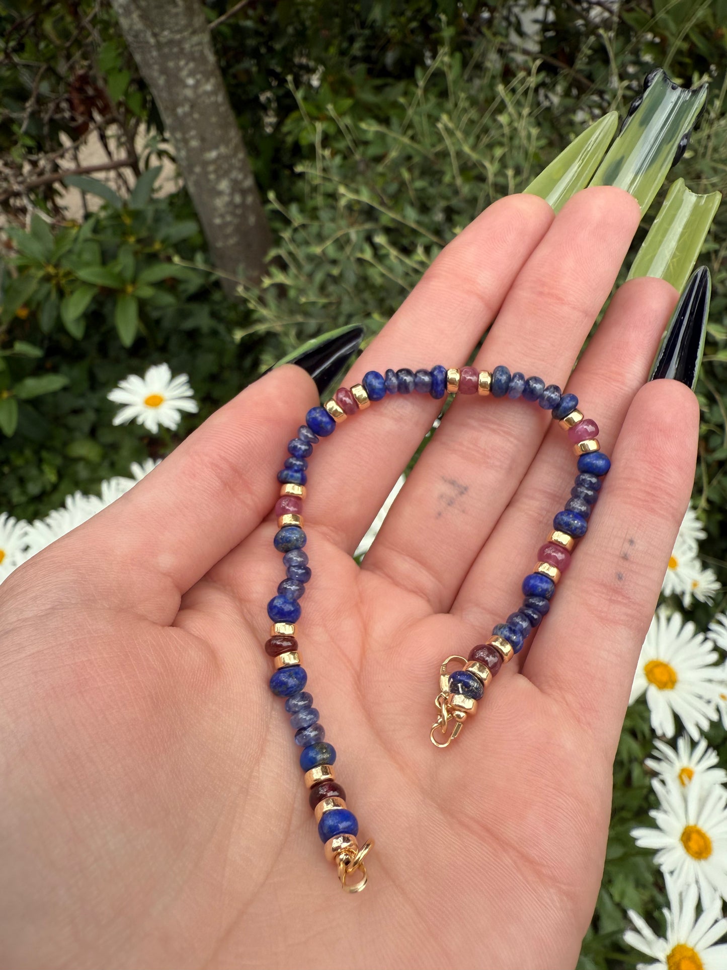Lapis, Sapphire and Ruby Bracelet
